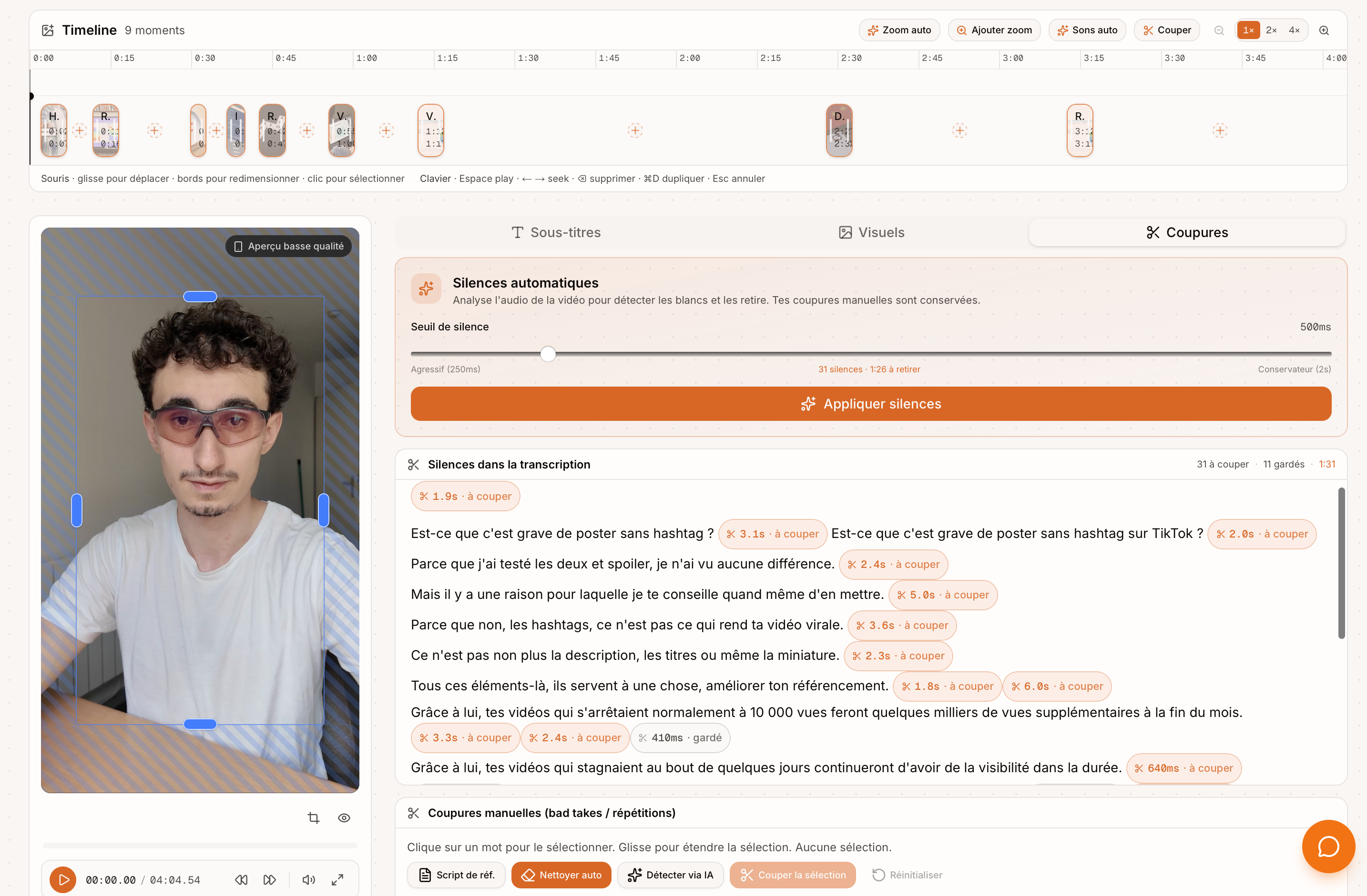 L'éditeur du Studio Vervox