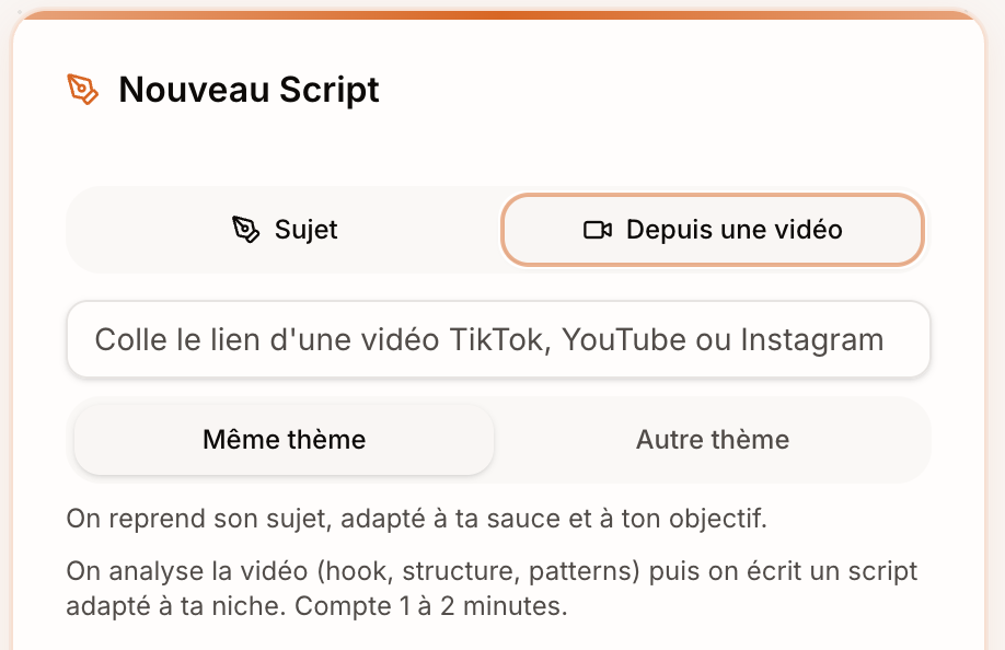 Gerar um roteiro a partir do link de um vídeo